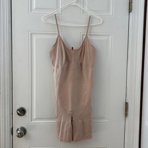 Spanx oncore bodysuit shorts girdle tan adjustable straps sz 1X - Picture 2 of 7